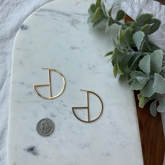 The Bea - Geometric Statement Earrings - Picture 4 of 5